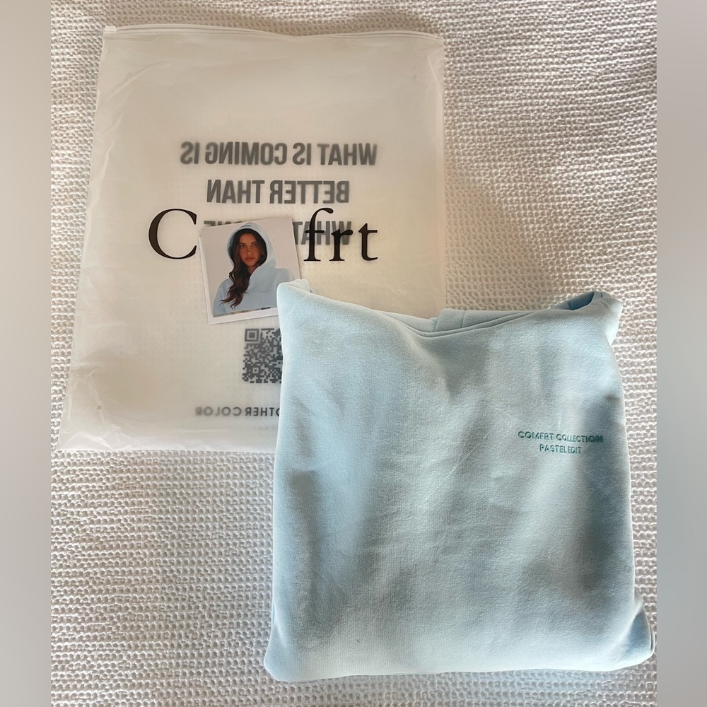 Comfrt Baby Blue Pastel Hoodie - S - Picture 10 of 12